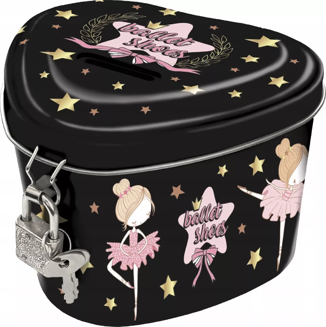 Derform Piggy bank with padlock Heart
