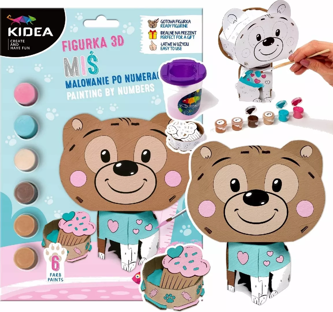 3D painting by numbers Teddy Bear