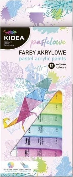 Derform FARBY AKRYL 12KOL 12ML PASTEL