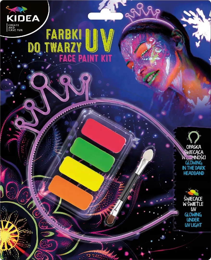 Derform FACE PAINTS 4KOL UV BAND
