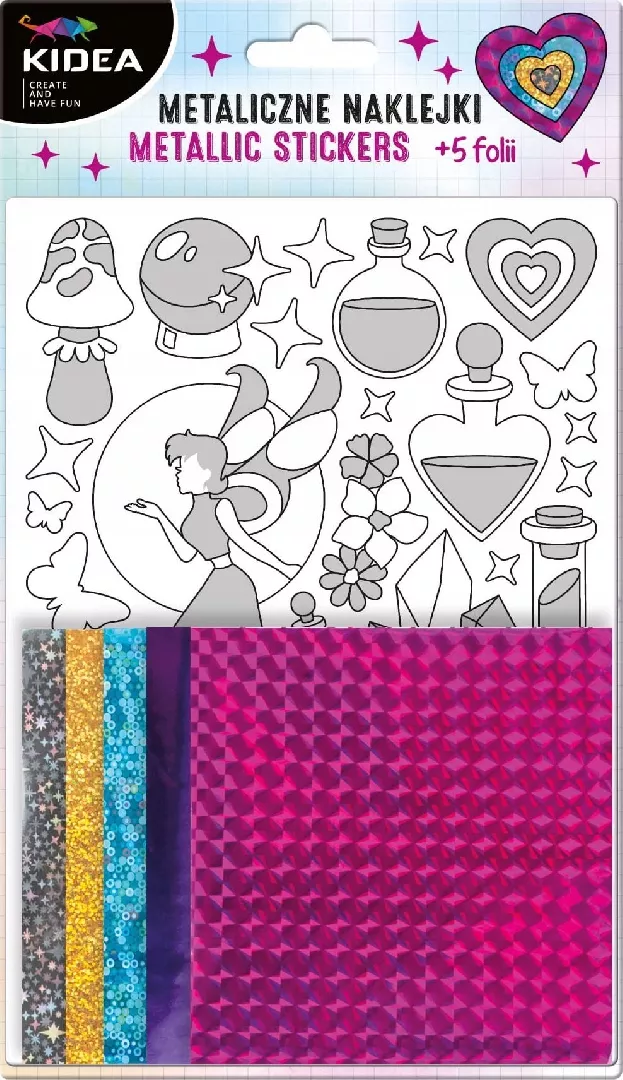 Metallic stickers creative set Fairies KIDEA