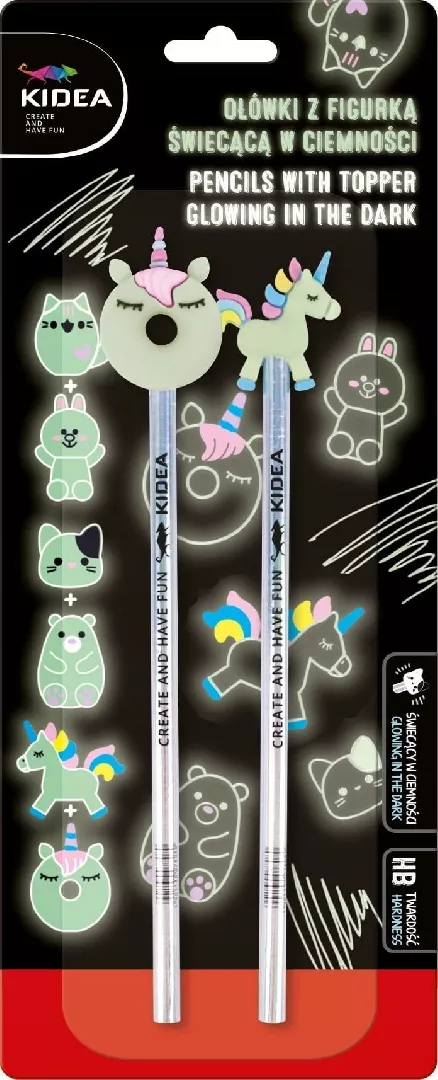 Pencils with a glow-in-the-dark figure  2