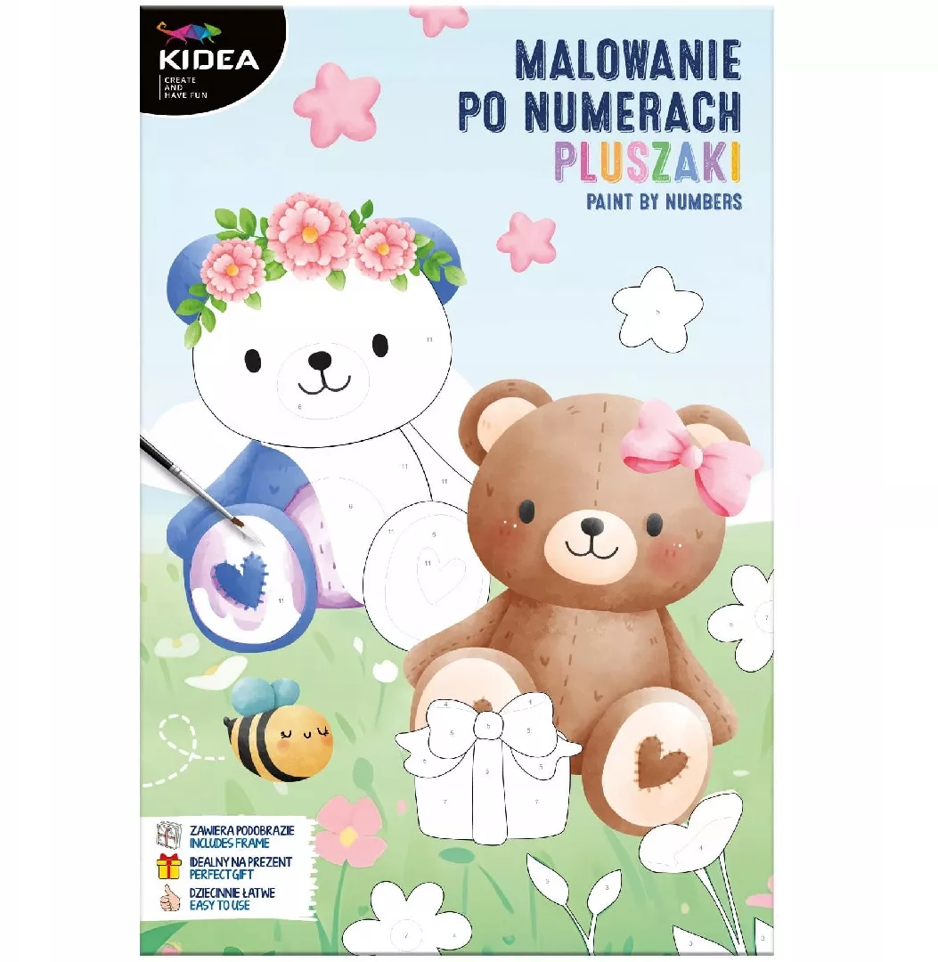 Painting by numbers KIDEA teddy bears