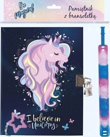 Derform Diary with padlock + unicorn