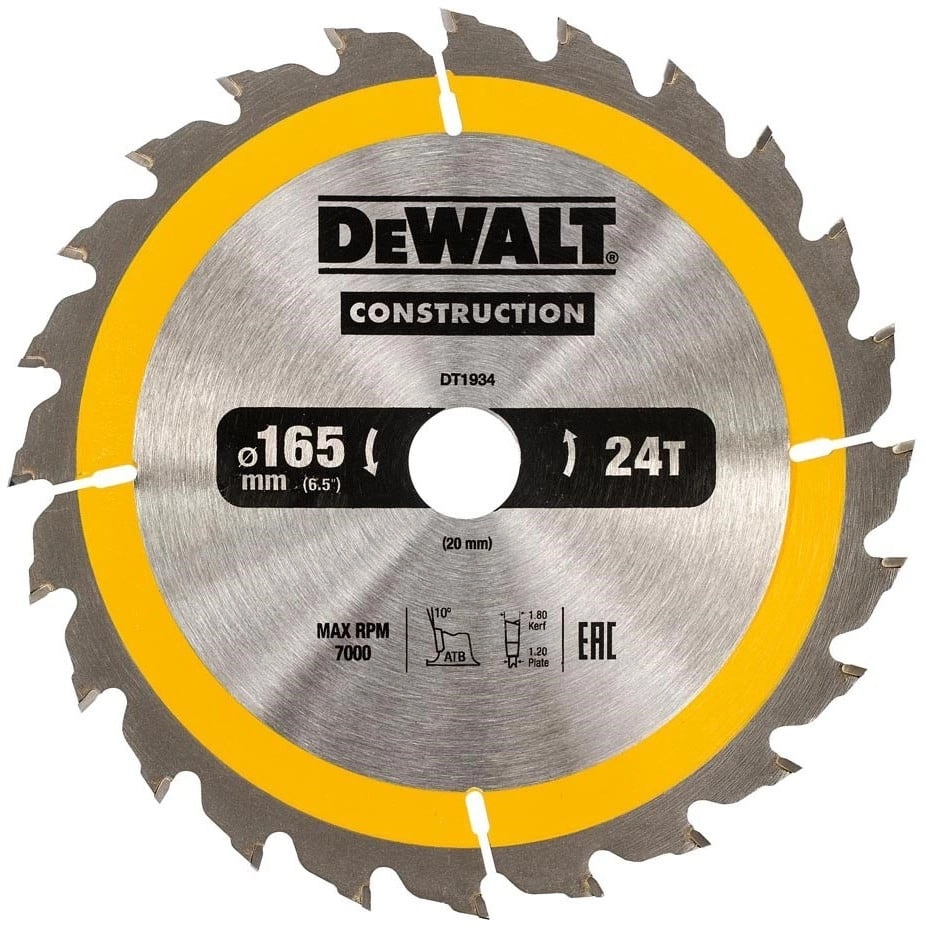 Dewalt Circular saw 165x20mmx24z - DT1934-QZ