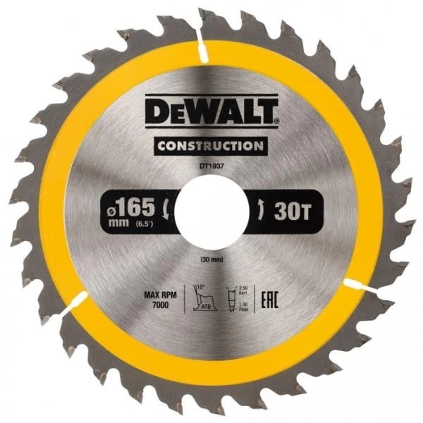Dewalt Circular Saw 165x30mmx30z - DT1937-QZ
