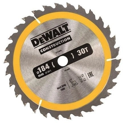 Dewalt Circular saw 184x16mmx30z - DT1940-QZ