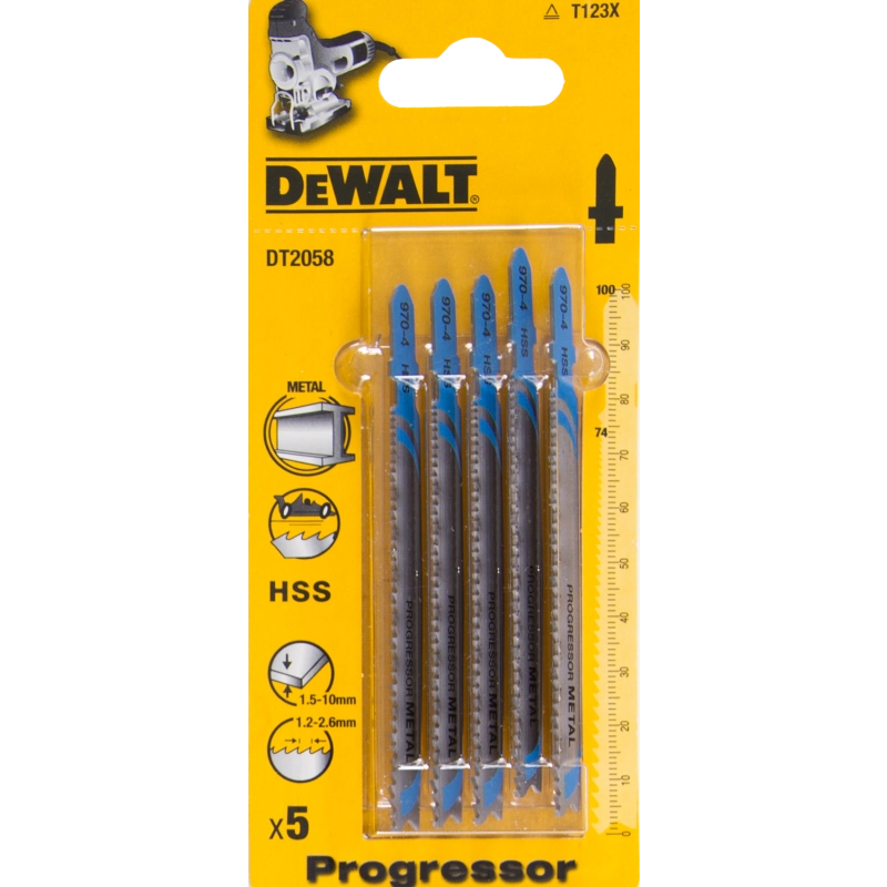 Dewalt Jigsaw blades type T HSS100x74mm