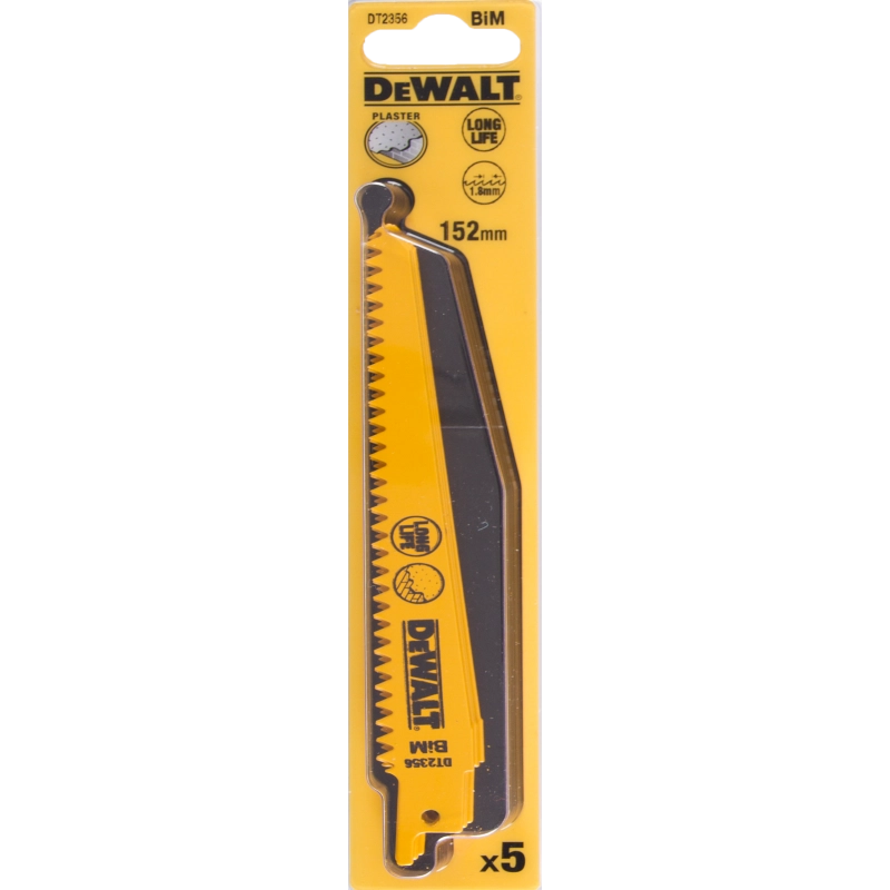Dewalt BIM reciprocating saw blades 152mm
