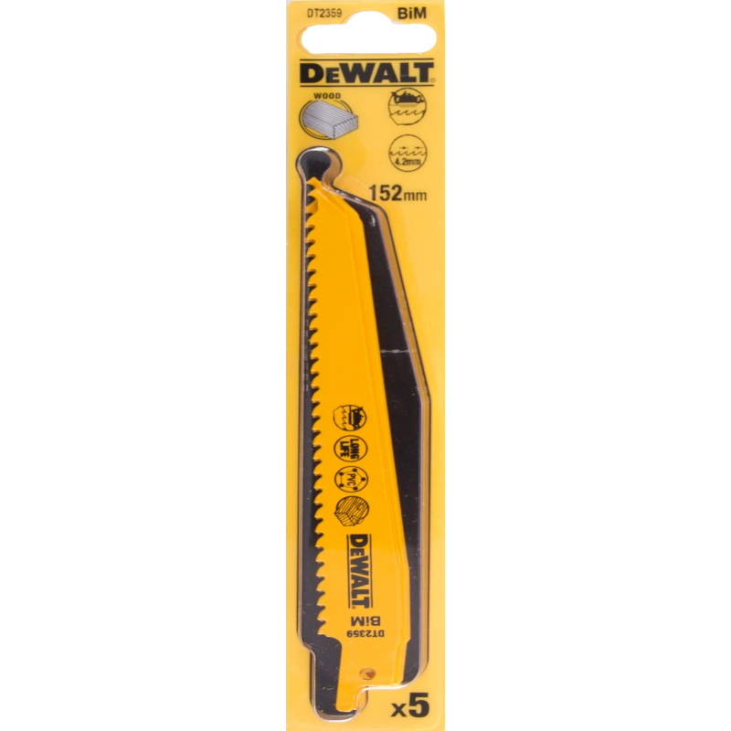 Dewalt BIM reciprocating saw blades 152mm
