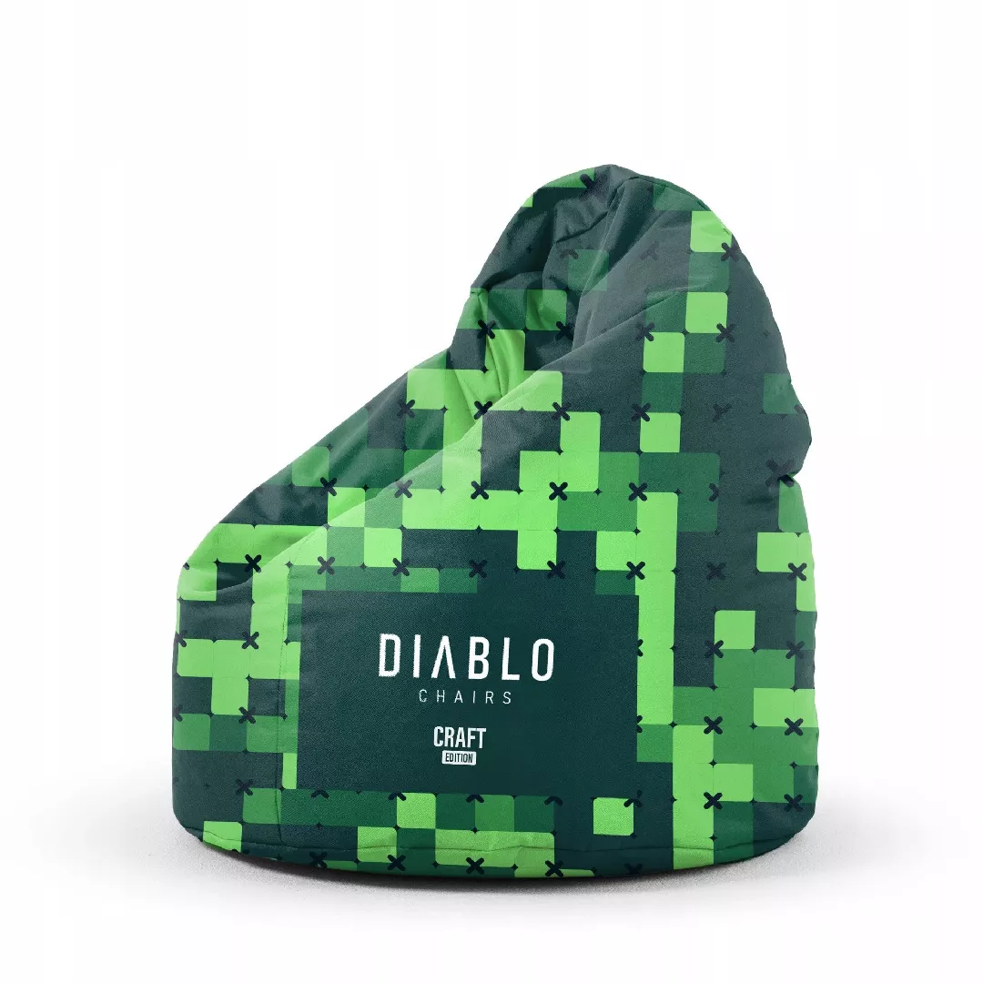 Diablo Chairs children`s pouffe  green Craft