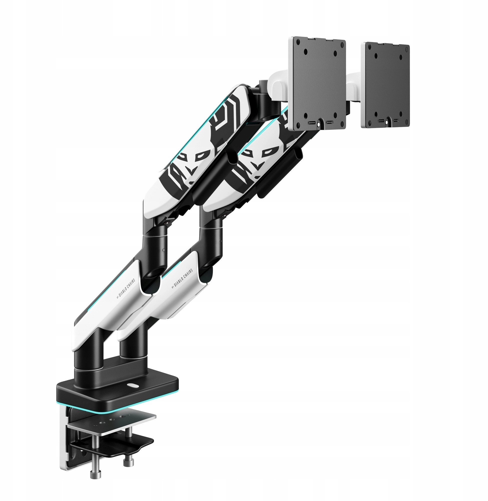 Double 49-inch monitor holder  white and