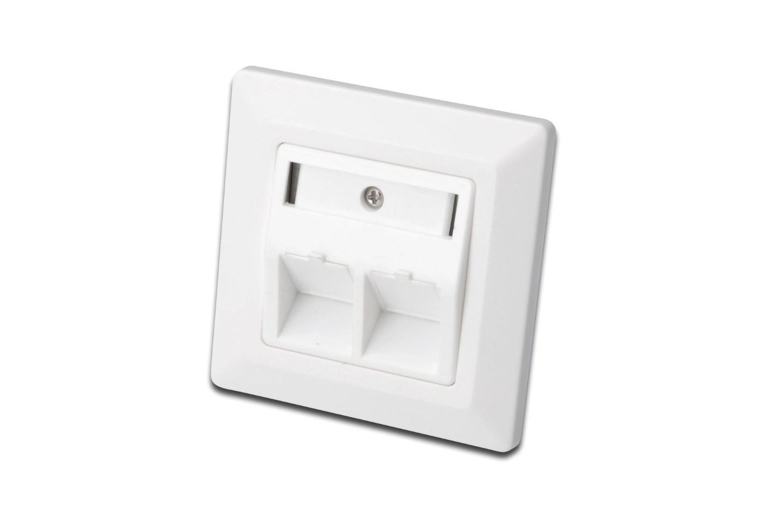 DIGITUS FACEPLATE FOR KEYSTONE/JACKS 2X RJ45