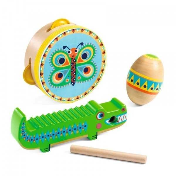 Djeco Animambo Music Instruments Set: tamburin