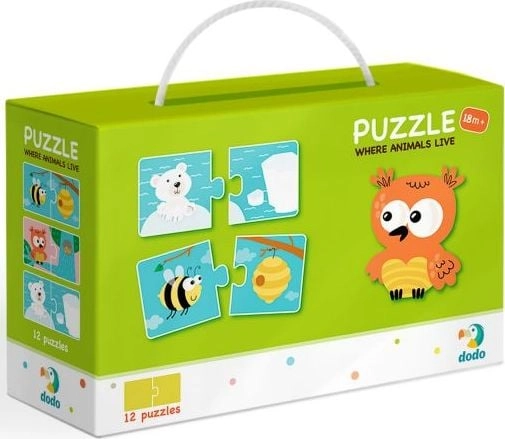 Dodo Puzzle 12x2 Where do animals