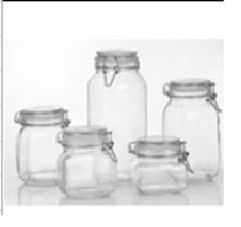 GLASS JAR IN SQUARE SHAPE 800ML
