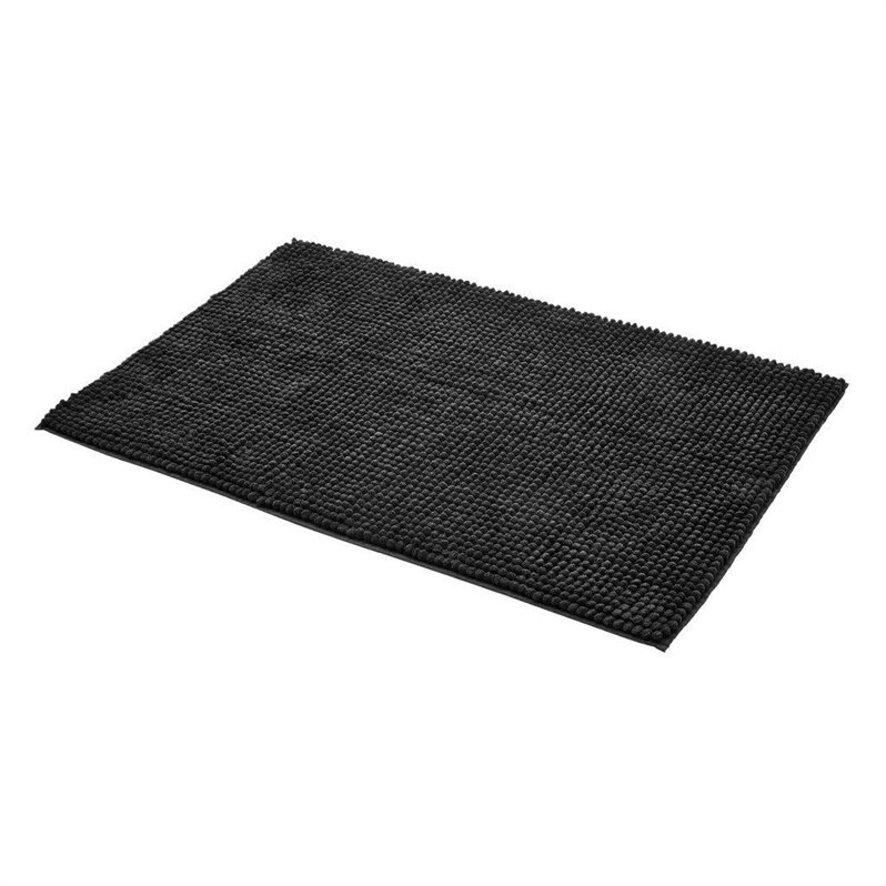 CHENILLE BATH MAT BLACK 60X40 HCO-0588C