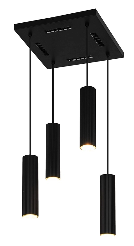 PENDANT LIGHT ICEL 4XGU10 MATT BLACK