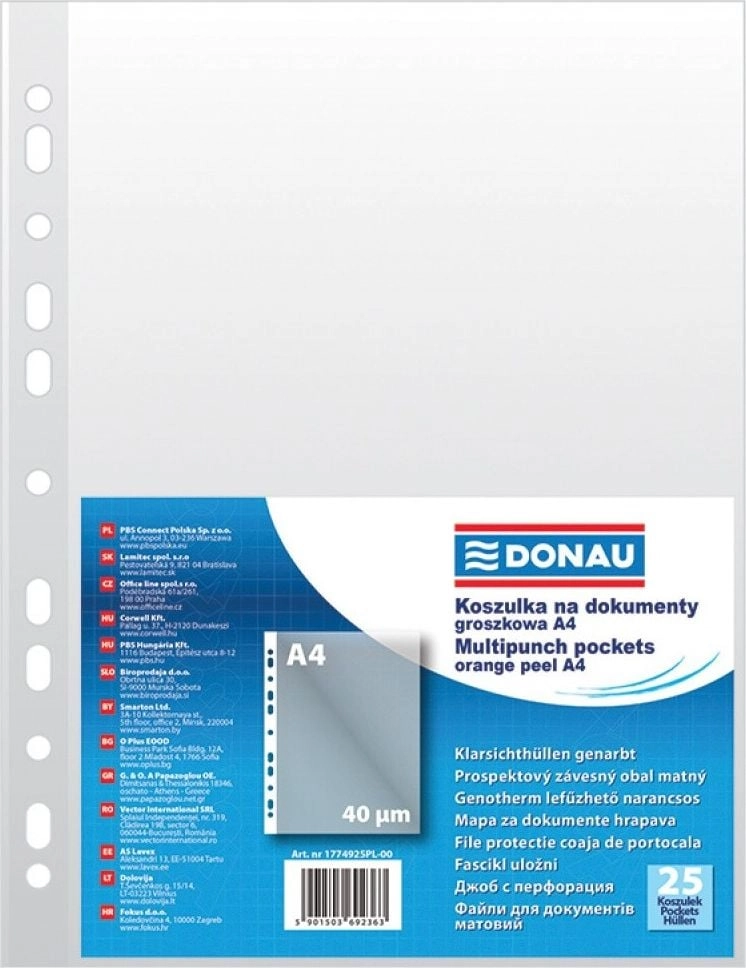 Donau Koszulki na dokumenty DONAU  PP