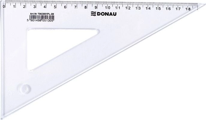 Donau Ekierka duża  19cm  60  transparentna