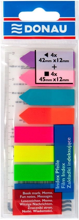 Donau ZAKŁADKI INDEKSUJĄCE PP MIX 12X45MM/12X42MM