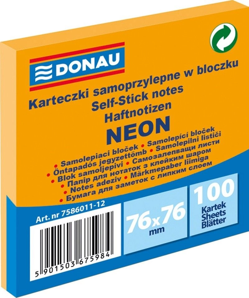 Donau BLOCZEK SAMOPRZYLEPNY DONAU  76X76MM  1X100