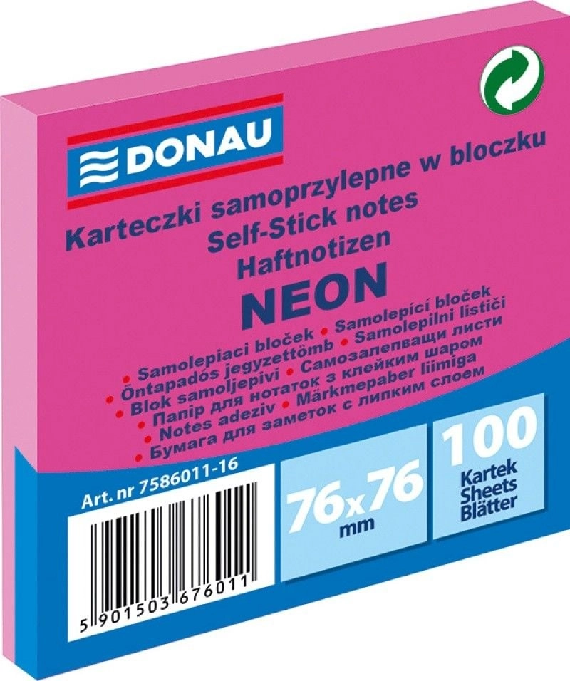 Donau BLOCZEK SAMOPRZYLEPNY  DONAU  76X76MM  100K
