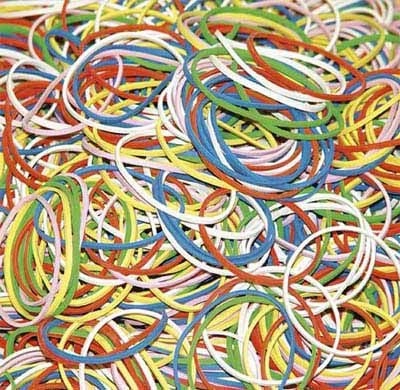 Rubber bands 0.1kg mix color