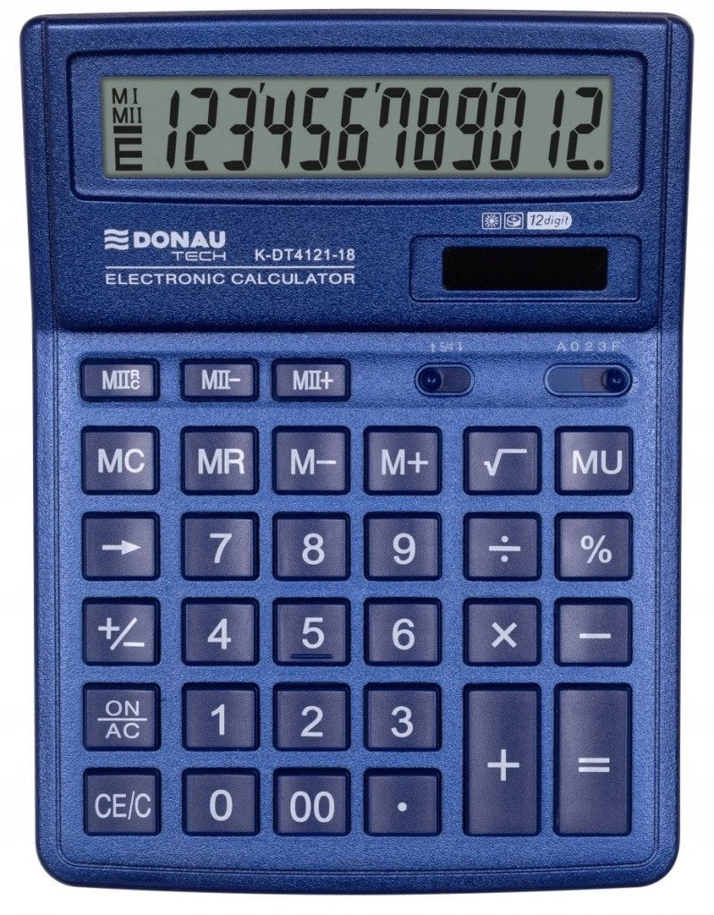 DONAU TECH office calculator 12-digit. display