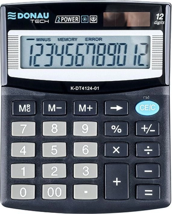 Donau Tech K-DT4124-01 calculator black K-DT4124-01
