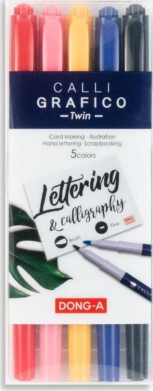 Dong-A Calligraphy markers  double-sided brush  5