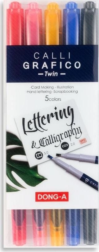 Dong-A Calligraphy markers  double-sided  bevelled  5