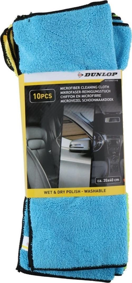 Dunlop Microfiber cleaning cloths 10 pcs