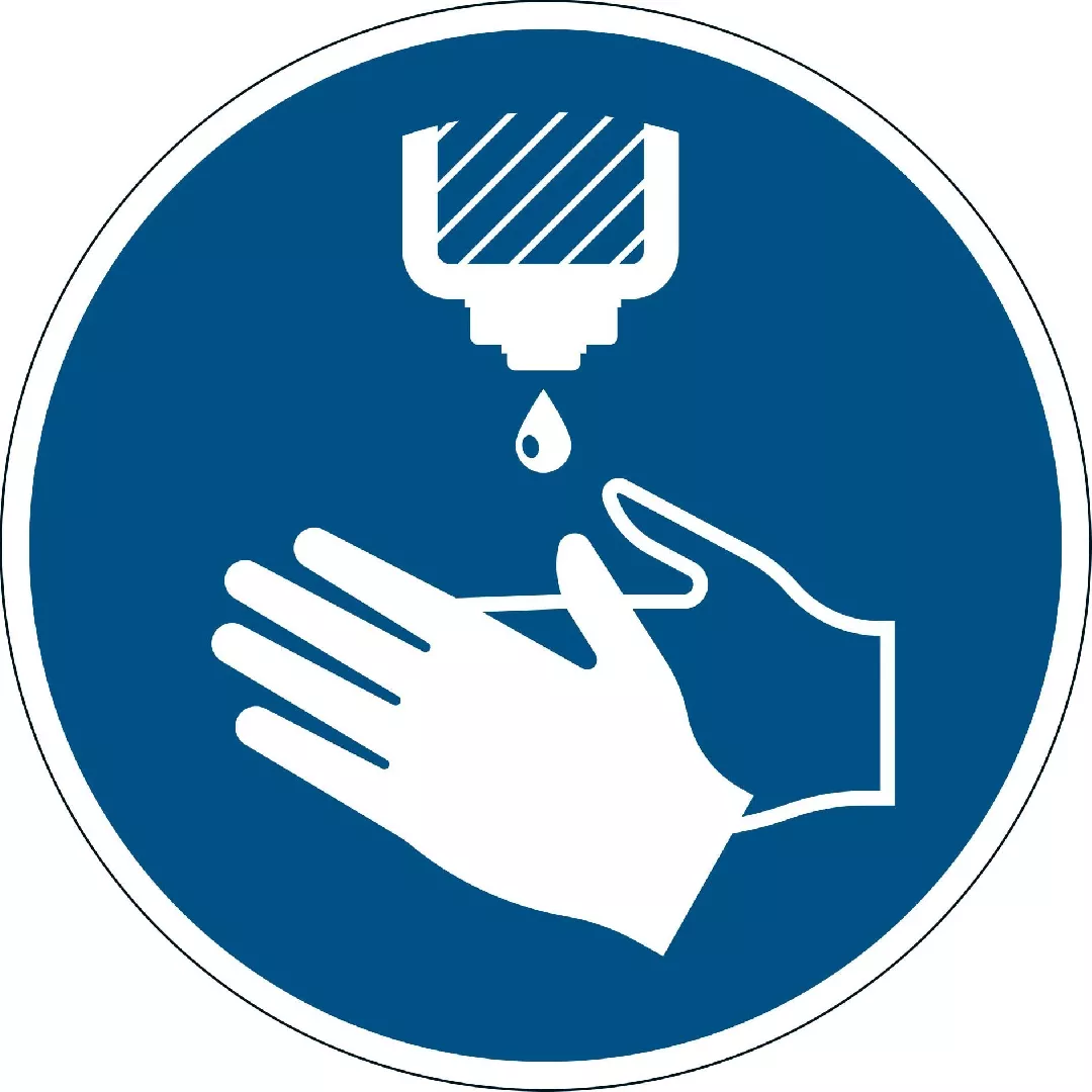 DURABLE commandment sticker ````Disinfect hands```` 103806
