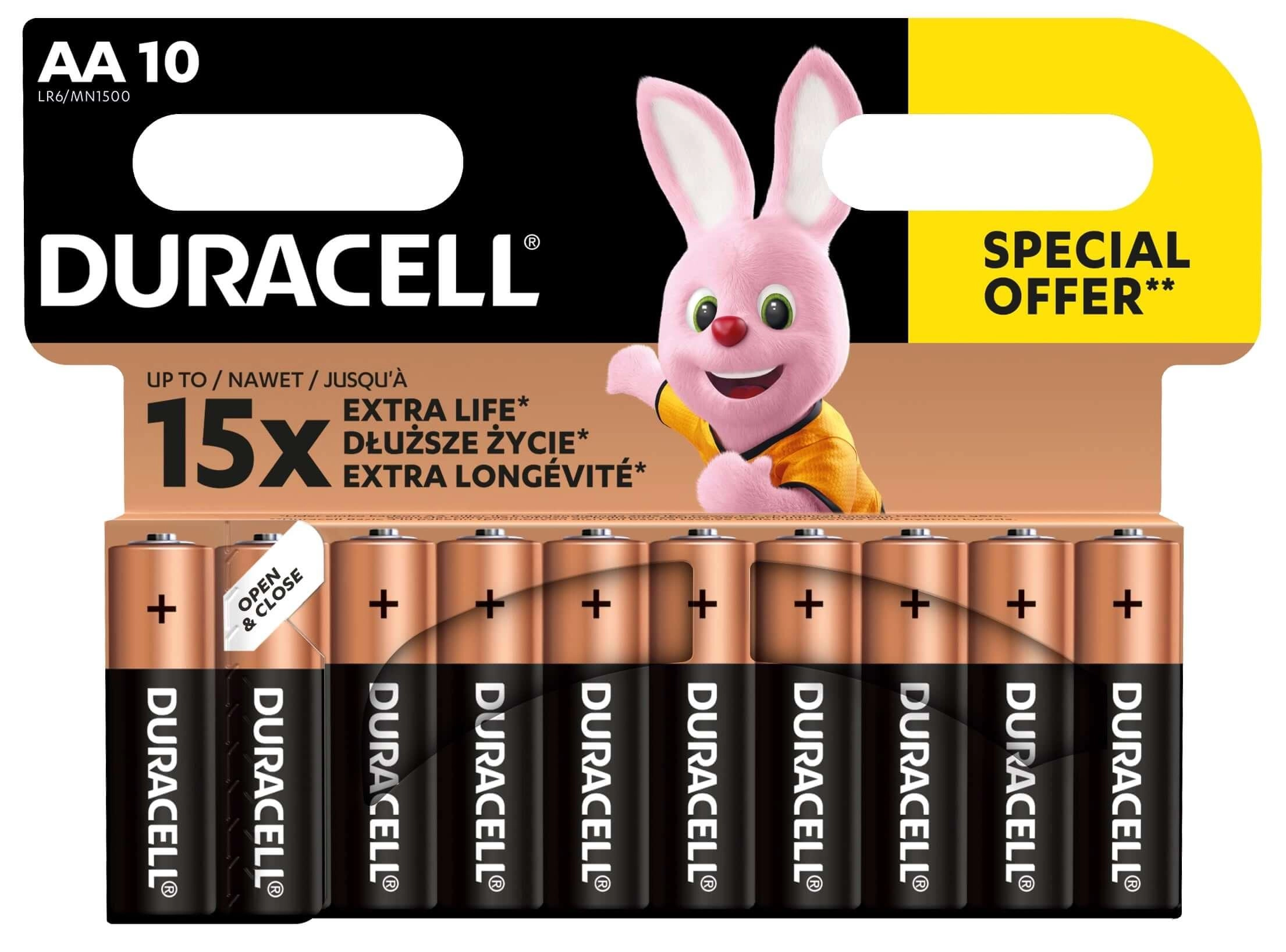 Batteries DURACELL AA 10 pcs 13953396