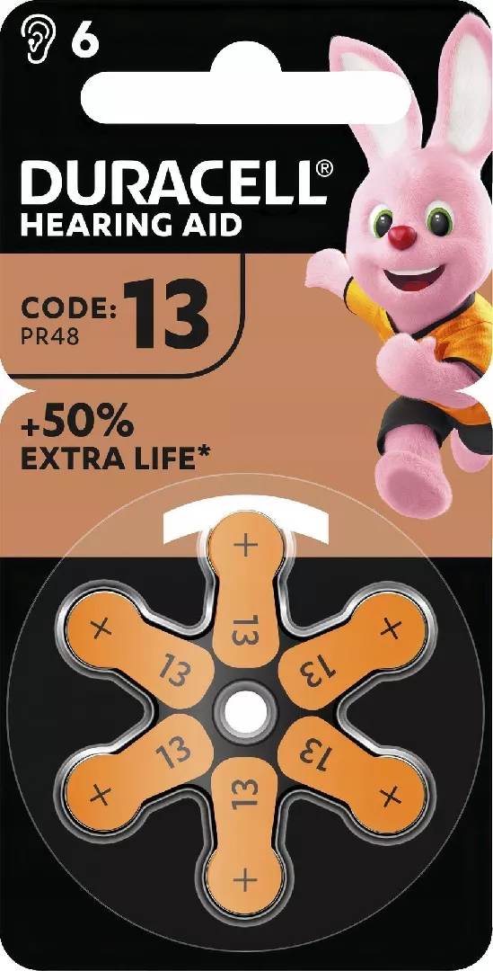 Duracell Battery EasyTab 13 (PR48) 6St