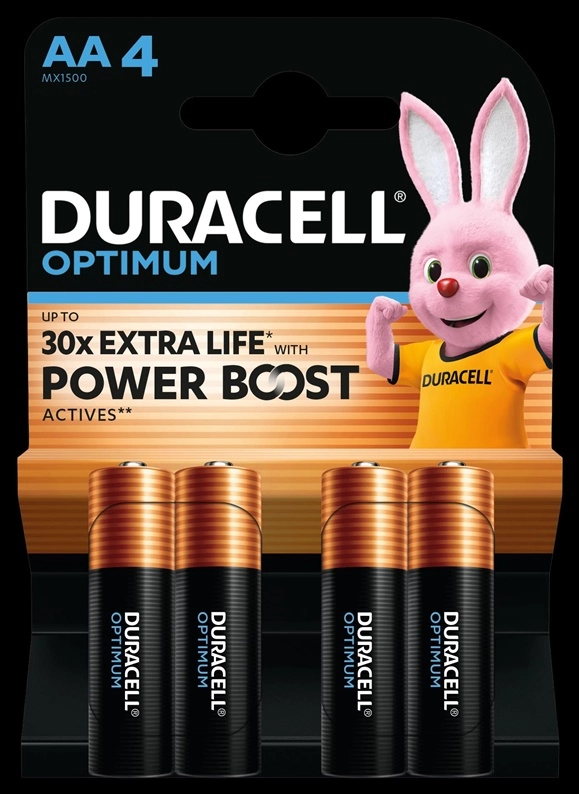 Batteries DURACELL Optimum  AA  4 pcs