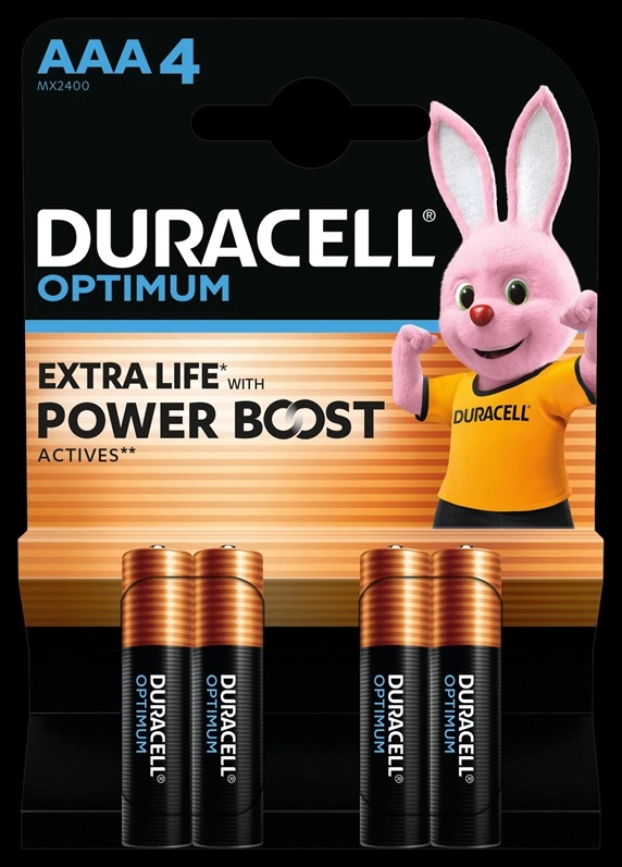 Batteries DURACELL Optimum AAA 4 pcs