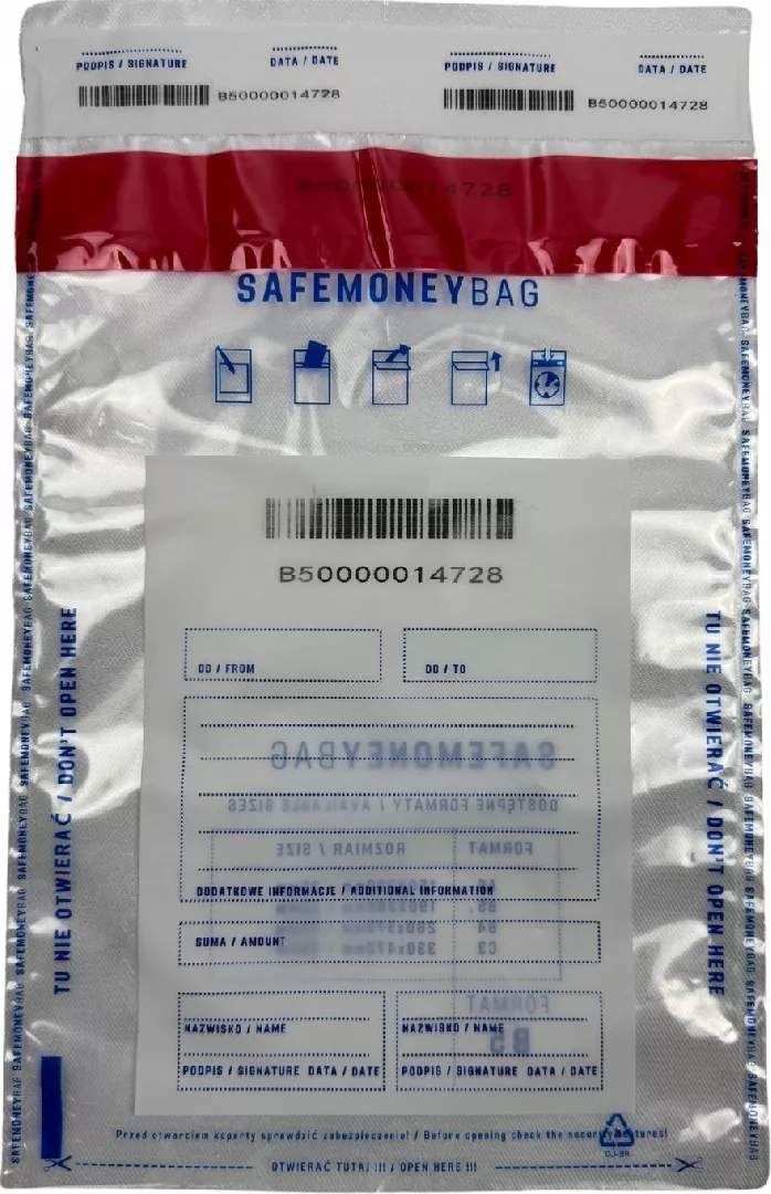 Security envelopes BESTPAK SAFEMONEYBAG deposit envelopes