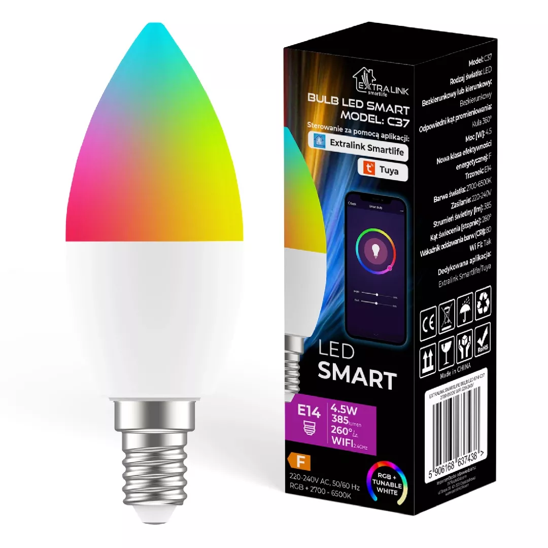 ExtraLink smartlife LED bulb E14 C37