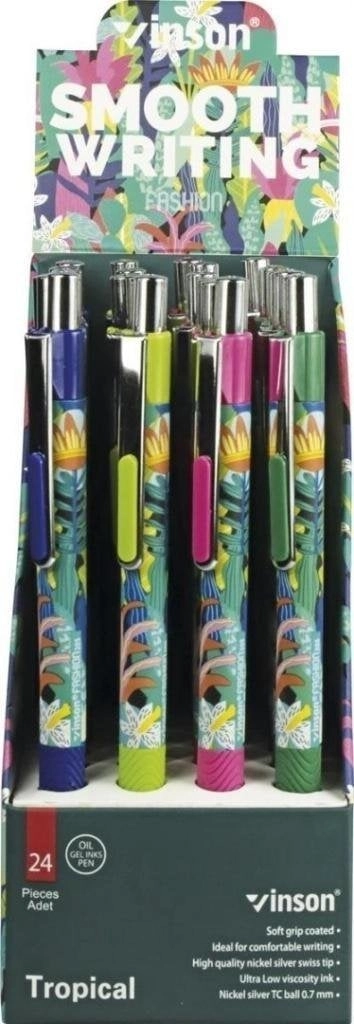 Automatic ballpoint pen. Fashion Tropic blue