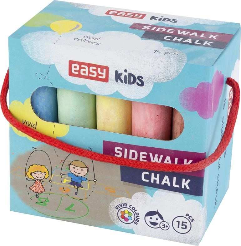 Sidewalk chalk 15 pieces EASY 88305