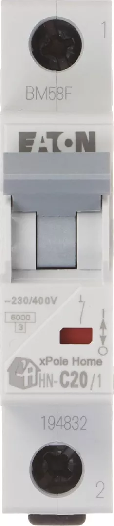 Eaton CIRCUIT BREAKER HN-C20/1 SINGLE PHASE