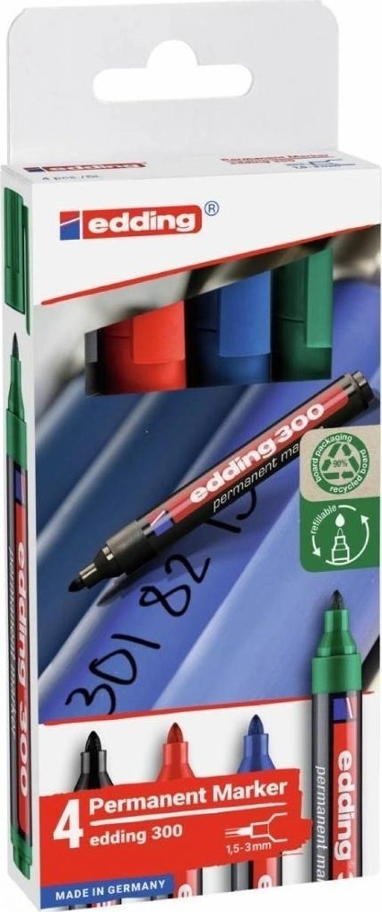 Permanent marker 1-5mm 4 colors 4057305072382