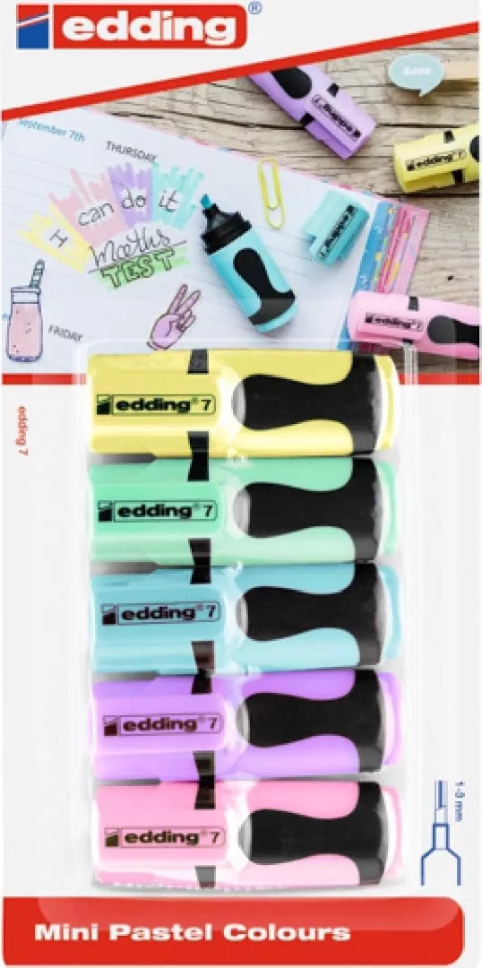 Edding Mini highlighters 5 pastel colors