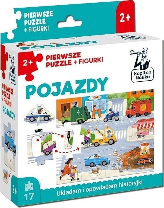 Vehicles. First puzzles + figures. Captain