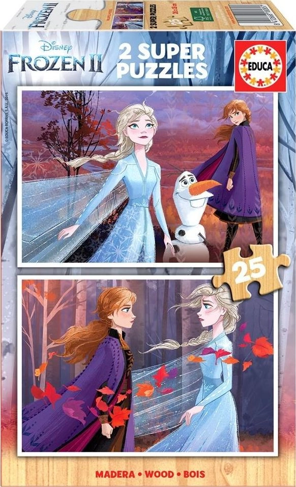 Puzzle 2x25 Frozen II (wooden) G3