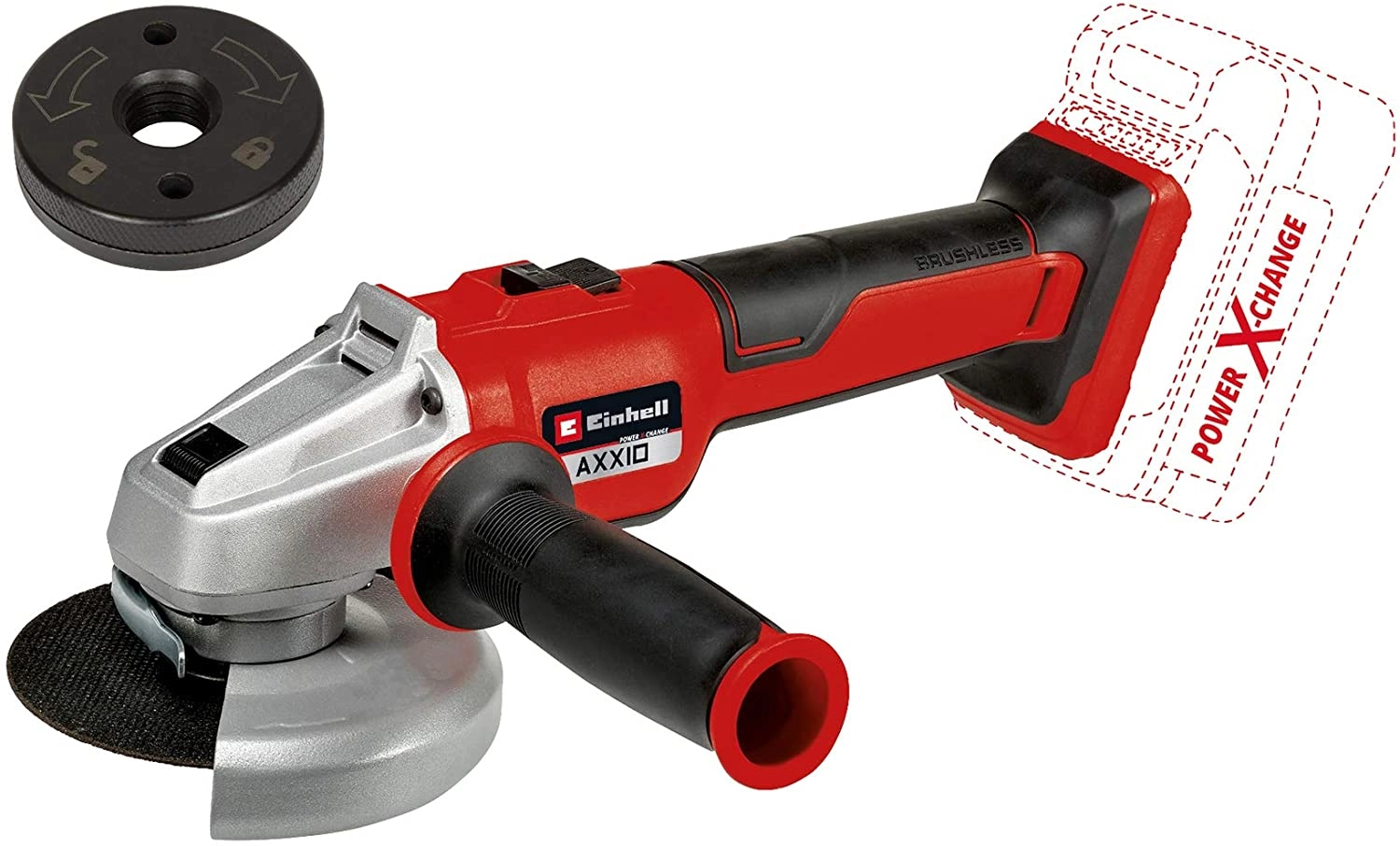 Einhell cordless angle grinder AXXIO 18/125