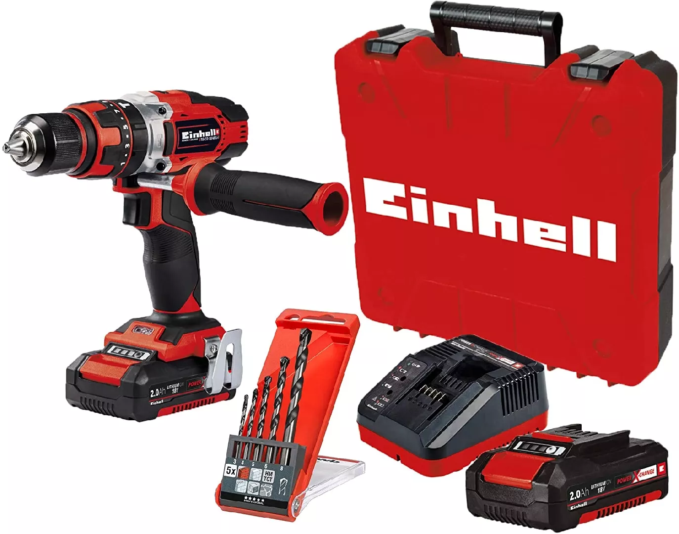 Einhell Akku-Bohrschrauber-Set TE-CD 18/48 Li-i (2x2