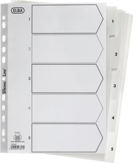 STRONG-LINE REGISTER PP A4 WHITE 1-5